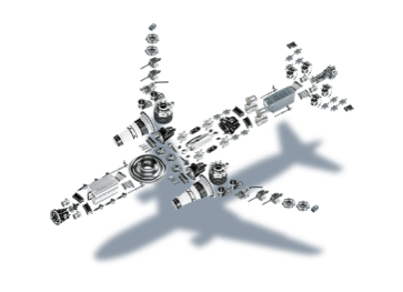 Photoshop of plane made from airplane components